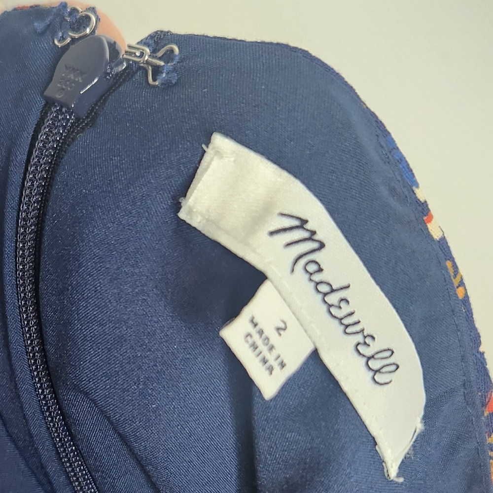 Madewell Side Button A-line Mini Skirt In‎ Garden Party Size 2 Lined Cottagecore - Picture 7 of 8